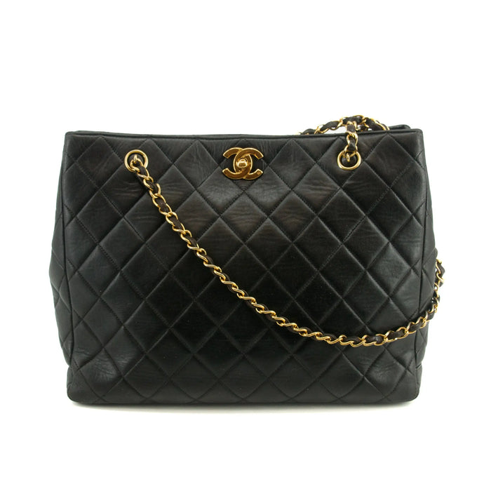 Chanel Matlasse Turnlock Coco Mark Lambskin Timless Classic Tote Bag #2679 by Bolt Boutique