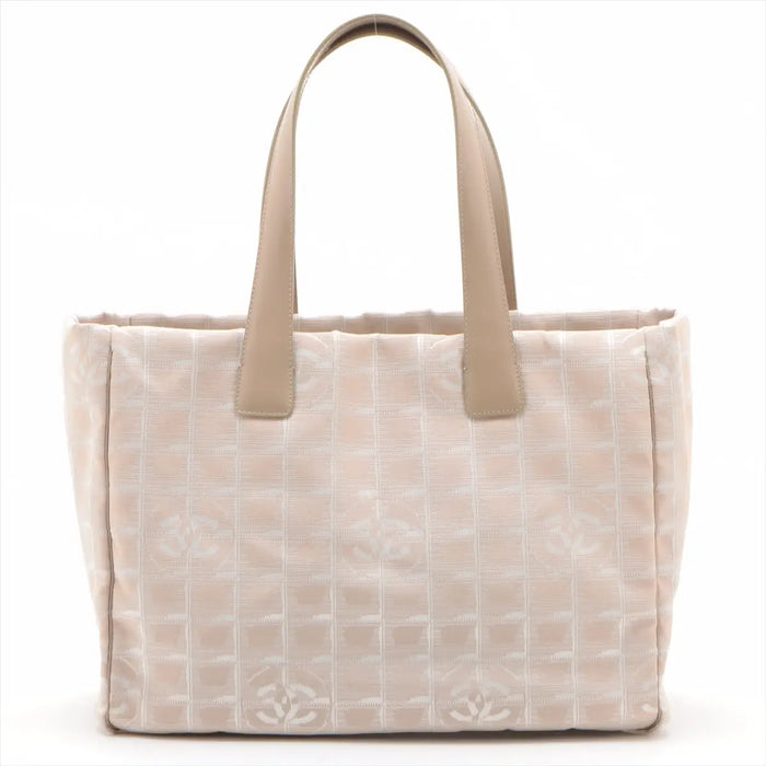 Chanel New Travel Line Nylon & Leather Tote bag Beige Gold Metal Fittings 10249875 #2447 by Bolt Boutique