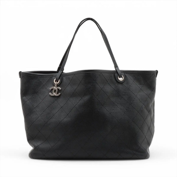 Chanel On The Road Caviar Skin Black Tote Bag 19 Series #3746 by Bolt Boutique