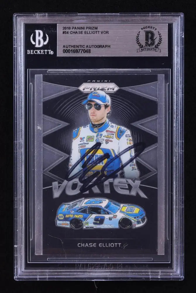 Chase Elliott Signed 2018 Panini Prizm #54 VOR (BGS) by Price Is Right Miami