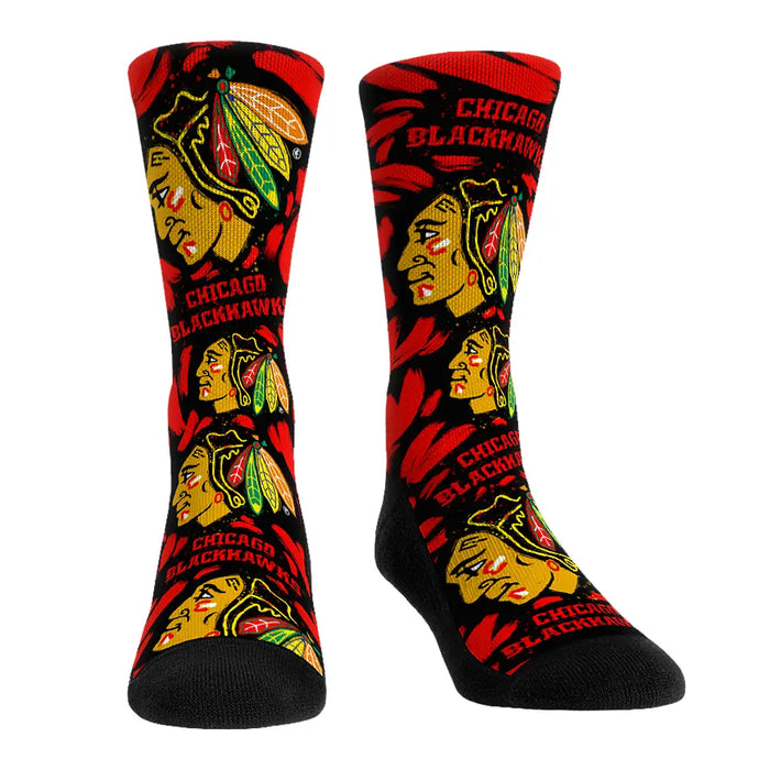 Chicago Blackhawks - Logo Paint by Rock 'Em Socks