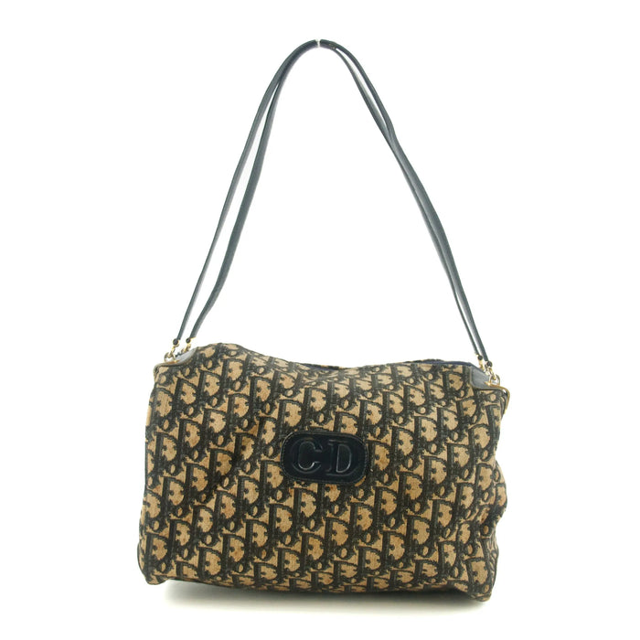 Christian Dior Navy Blue Trotter Canvas Mini Boston Bag #9337 by Bolt Boutique