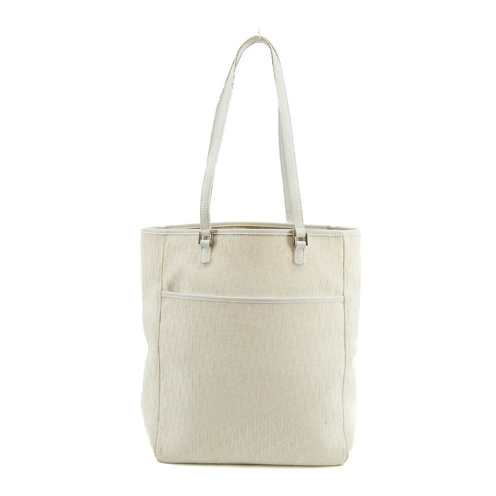 Christian Dior White Diorissimo Canvas Small Shoulder Bag #3655 by Bolt Boutique
