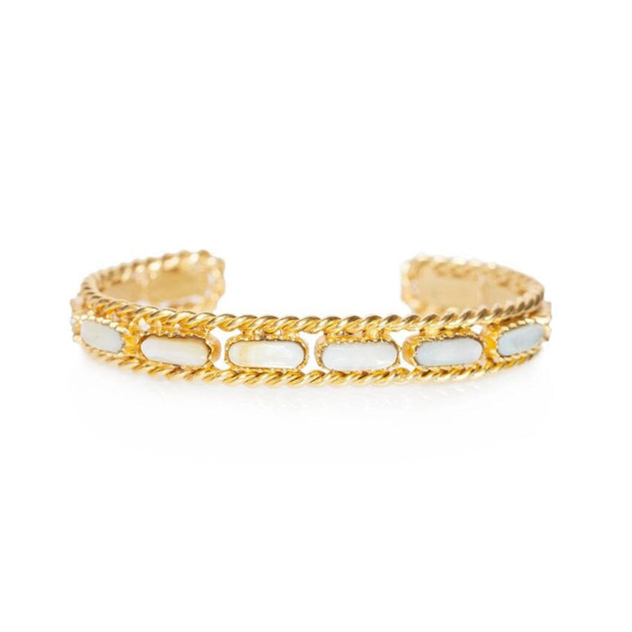 Cable Bangle - Pearl by Christina Greene