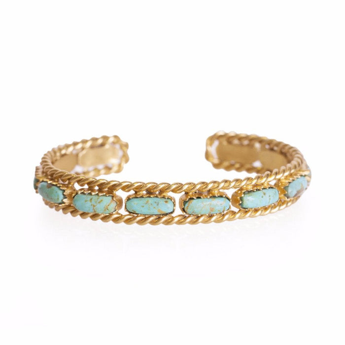 Cable Bangle - Turquoise by Christina Greene