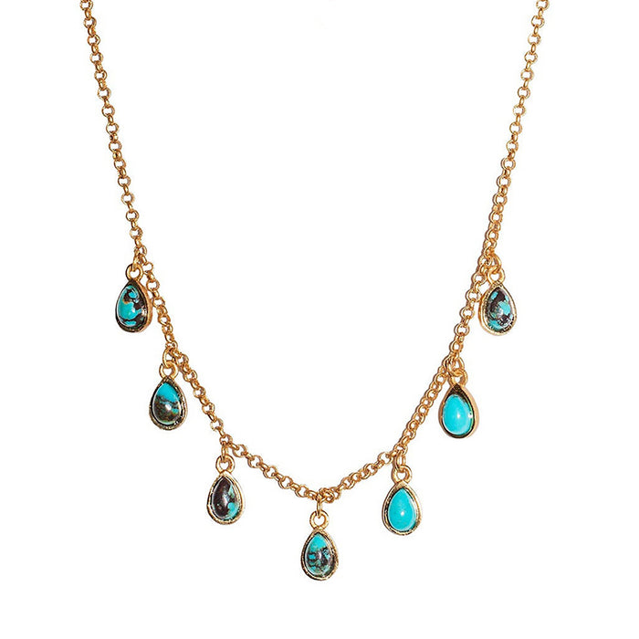 Rise & Shine Collar Necklace - Turquoise by Christina Greene