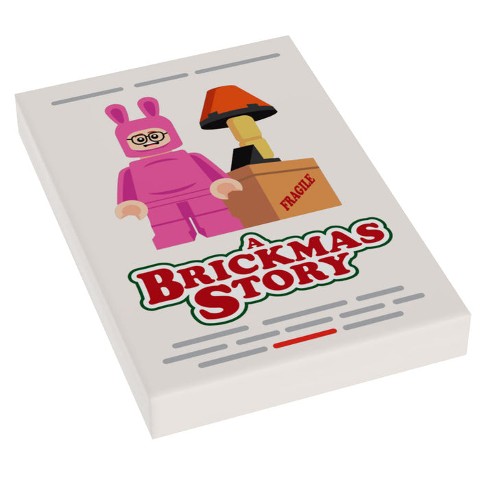 A Brickmas Story Movie Cover (2x3 Tile) - B3 Customs by B3 Customs