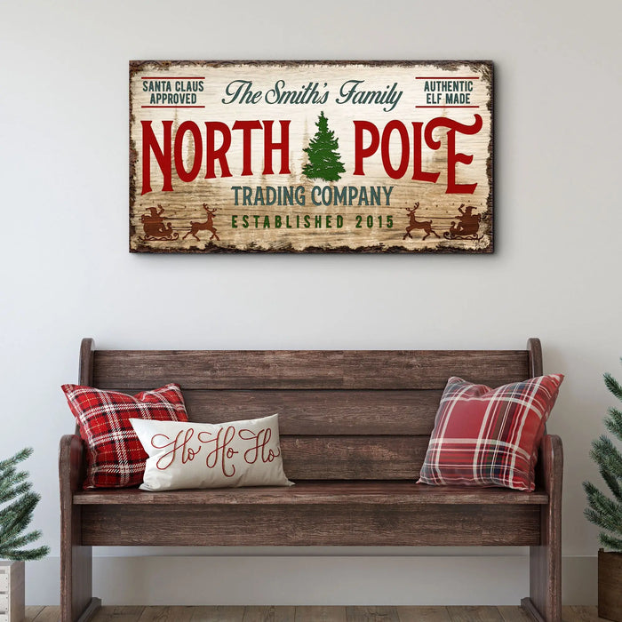 Christmas Trading Co Sign by Tailored Canvases