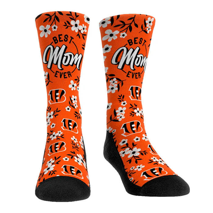 Cincinnati Bengals - Best Mom Floral by Rock 'Em Socks
