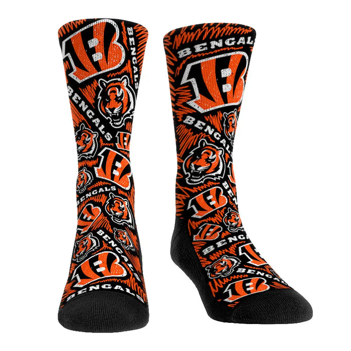 Cincinnati Bengals - Logo Sketch by Rock 'Em Socks