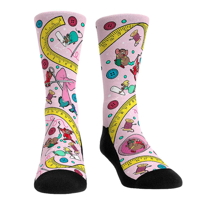 Cinderella - Sewing Mice All-Over by Rock 'Em Socks