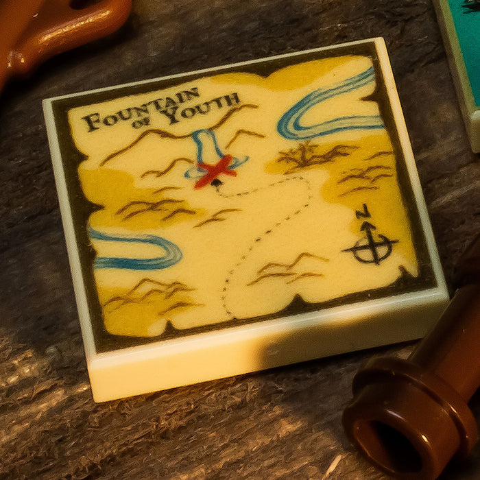 Fountain of Youth Treasure Map (2x2 Tile) by B3 Customs