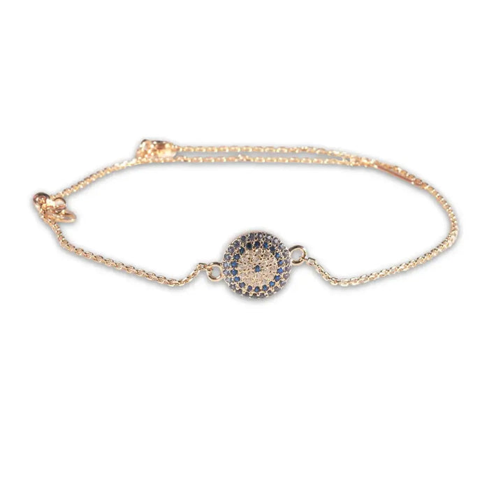Classic Sapphire Evil Eye Bracelet by Fine Color Jewels