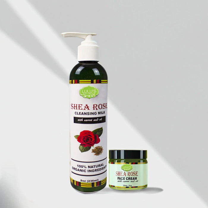 Cleanse & Hydrate Skin Duo – Rose Cleansing Milk & Face Cream by Lulu’s Holistics