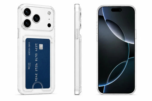 Clear Wallet Case for iPhone 17 Pro, Slim TPU Shockproof Cover with Card Holder, Crystal Clear by Generic