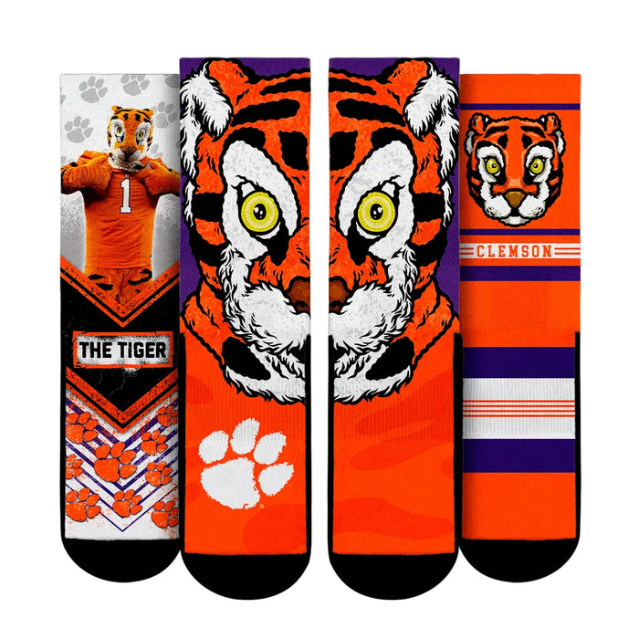 Clemson Tigers - Mascot 3-Pack by Rock 'Em Socks