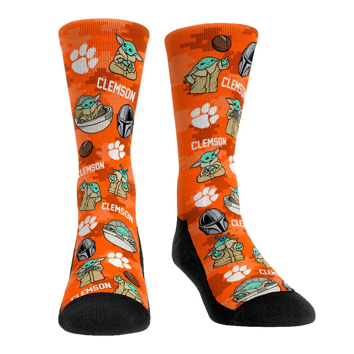Clemson Tigers - Star Wars - Grogu All-Over by Rock 'Em Socks