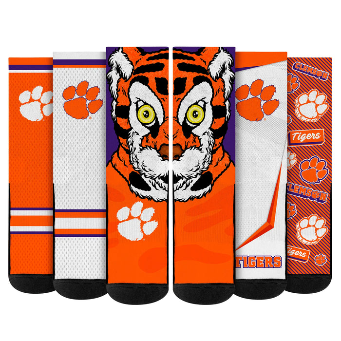 Clemson Tigers - Super Fan Bundle 5-Pack by Rock 'Em Socks