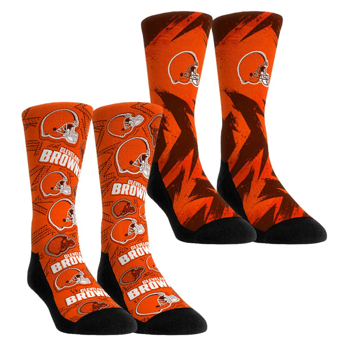 Cleveland Browns - Game Day 2-Pack by Rock 'Em Socks