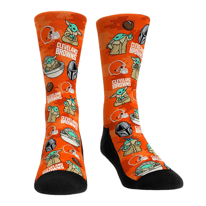 Cleveland Browns - Star Wars - Grogu All-Over by Rock 'Em Socks