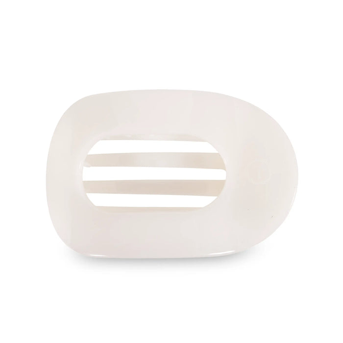 Coconut White Large Flat Round Hair Clip by TELETIES