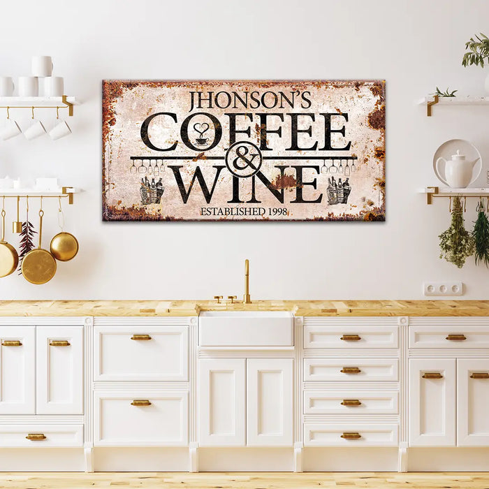 Coffee and Wine Sign II by Tailored Canvases