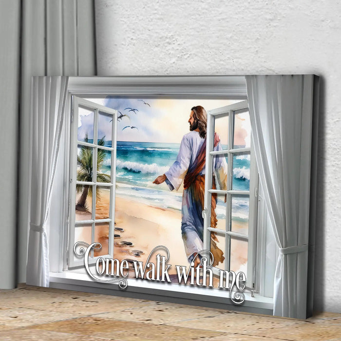 Come Walk With Me Faith Sign by Tailored Canvases