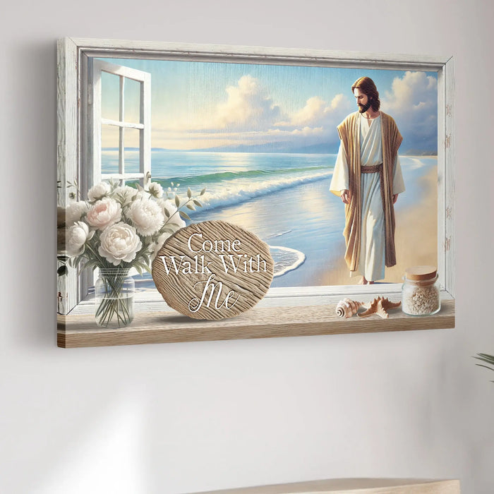 Come Walk With Me Faith Sign III by Tailored Canvases