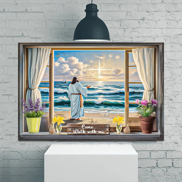 Come Walk With Me Faith Sign V by Tailored Canvases