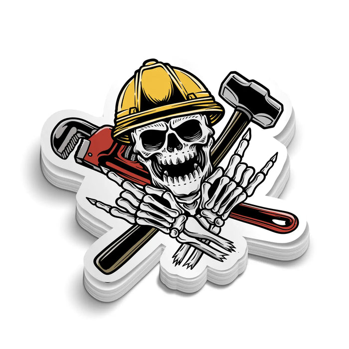Construction Skeleton - Hard Hat Decal by Armed American Supply
