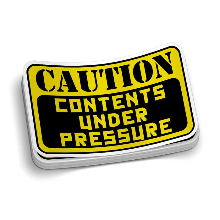 Contents Under Pressure Hard Hat Decal by Armed American Supply