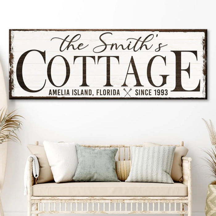 Cottage Beach House Sign II by Tailored Canvases