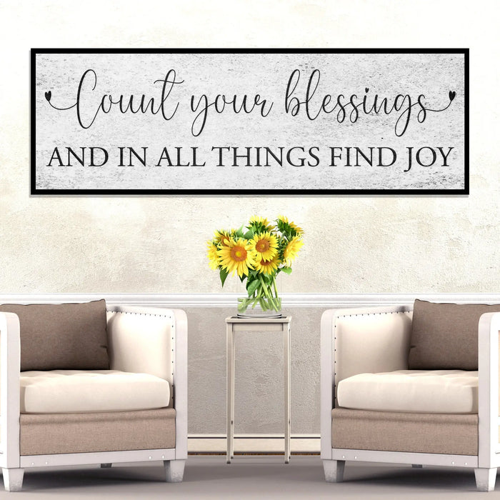 Count Your Blessings Sign III by Tailored Canvases