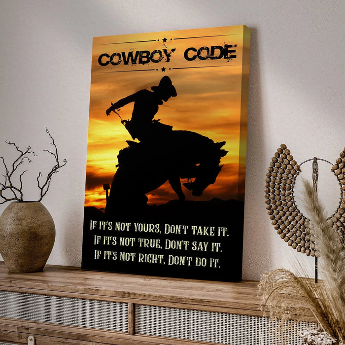 Cowboy Code Sign II by Tailored Canvases