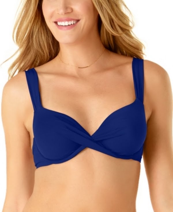 Anne Cole – Underwire Twist Front Bikini Swim Top by Vanessa Jane