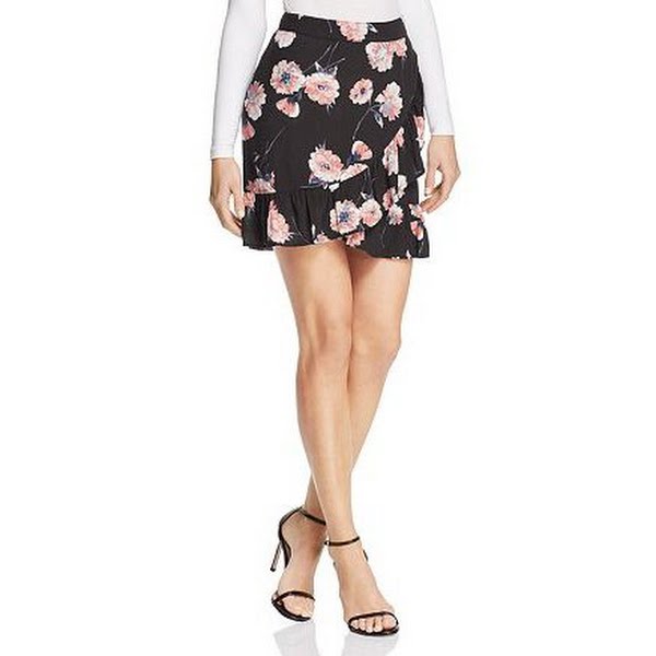 Cotton Candy La Floral Print Faux-Wrap Skirt, Size Small by Vanessa Jane