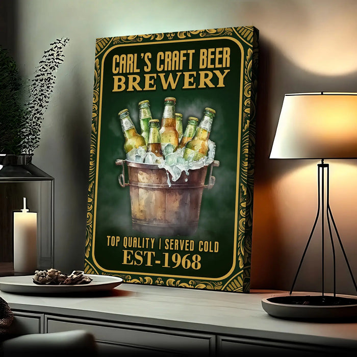 Craft Beer Brewery Sign by Tailored Canvases
