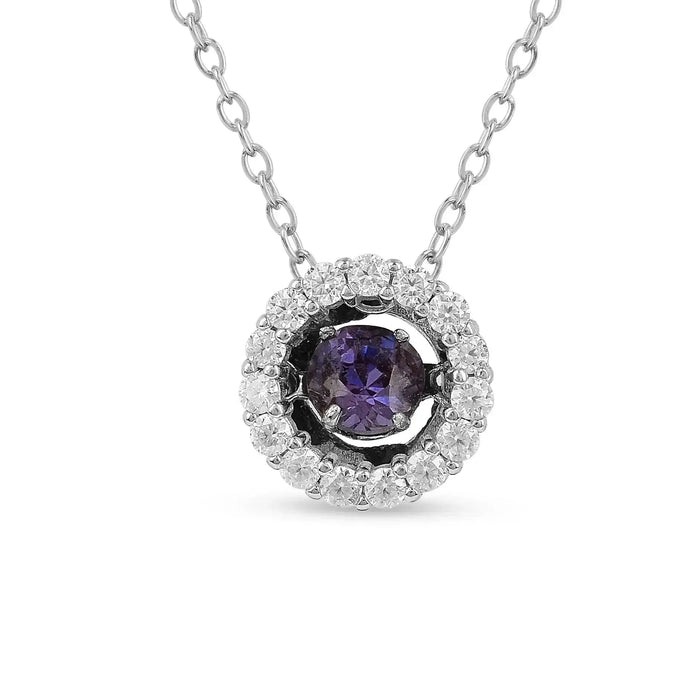 Created Alexandrite Dancing Stone Necklace by Fine Color Jewels