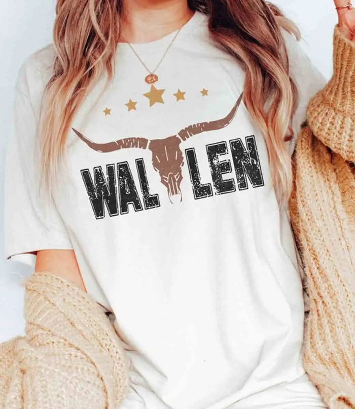 Curvy Wallen Graphic Tee - White by Boutique 23
