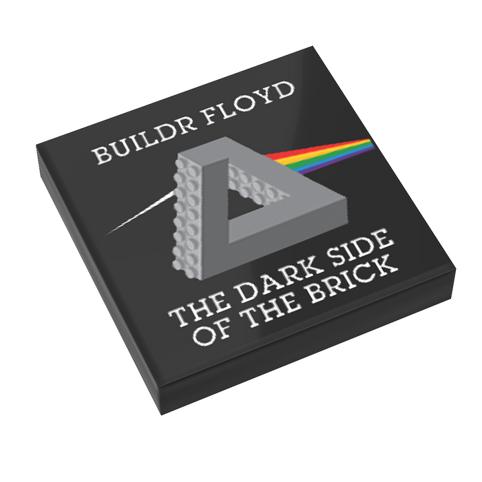 Buildr Floyd, Dark Side of the Brick - B3 Customs Music Album Cover (2x2 Tile) by B3 Customs