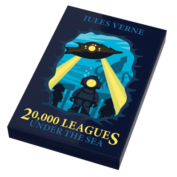 20,000 Leagues Under the Sea Custom Printed Book (2x3 Tile) made using LEGO part by B3 Customs