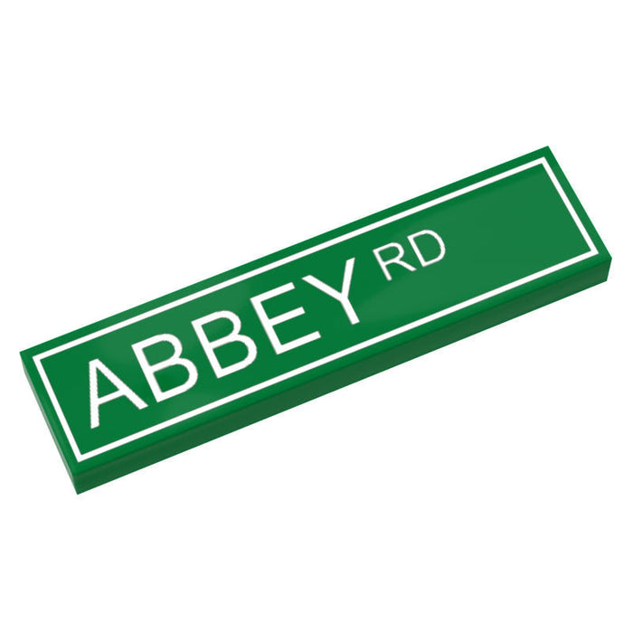 Abbey Road Street Sign made with LEGO part (1x4 Tile) - B3 Customs by B3 Customs