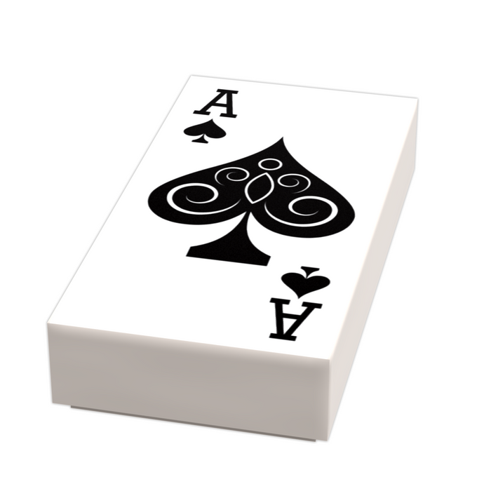 B3 Customs® Ace of Spades Playing Card (1x2 Tile) by B3 Customs