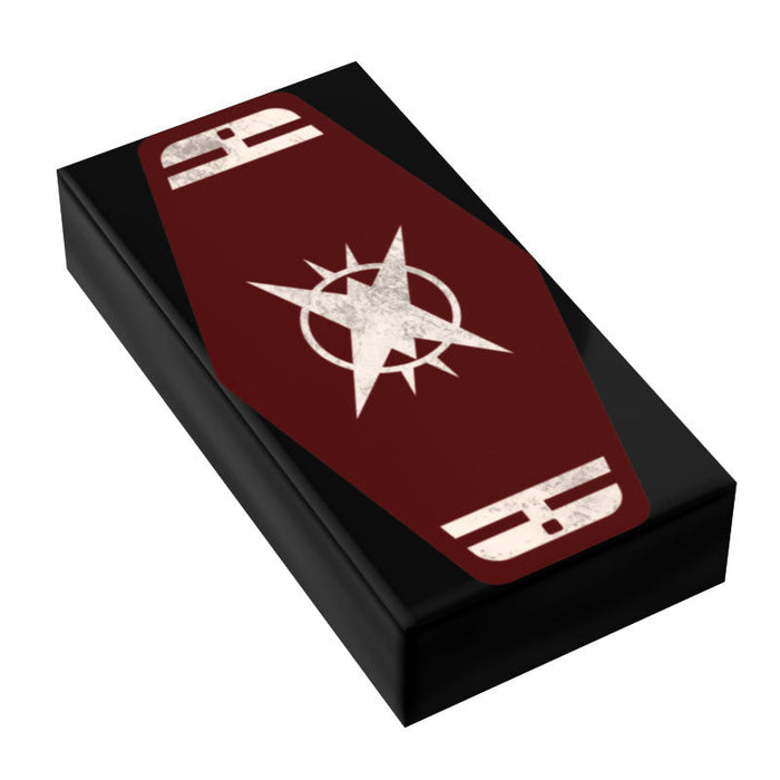 Red Ace Sabacc Card Custom Printed 1x2 Tile made using LEGO part - B3 Customs by B3 Customs