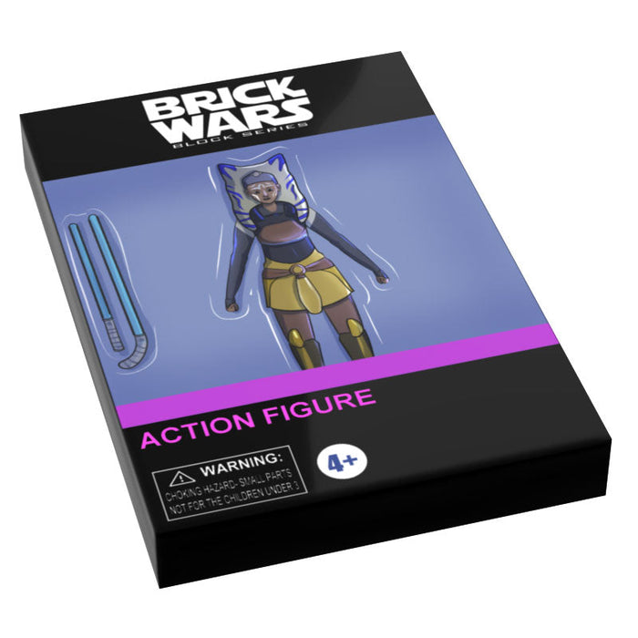 Ahsoka Action Figure (Blox Series) Tile (2x3) made from LEGO parts by B3 Customs