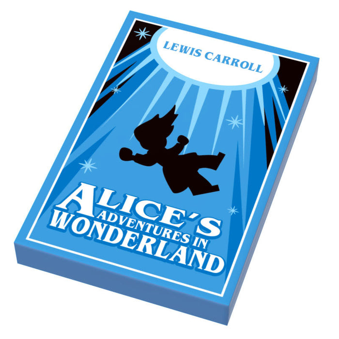 Alice in Wonderland Book (2x3 Tile) made using LEGO part by B3 Customs