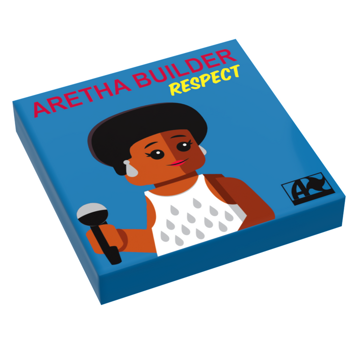 Respect, Aretha Builder - B3 Customs Music Album Cover (2x2 Tile) by B3 Customs