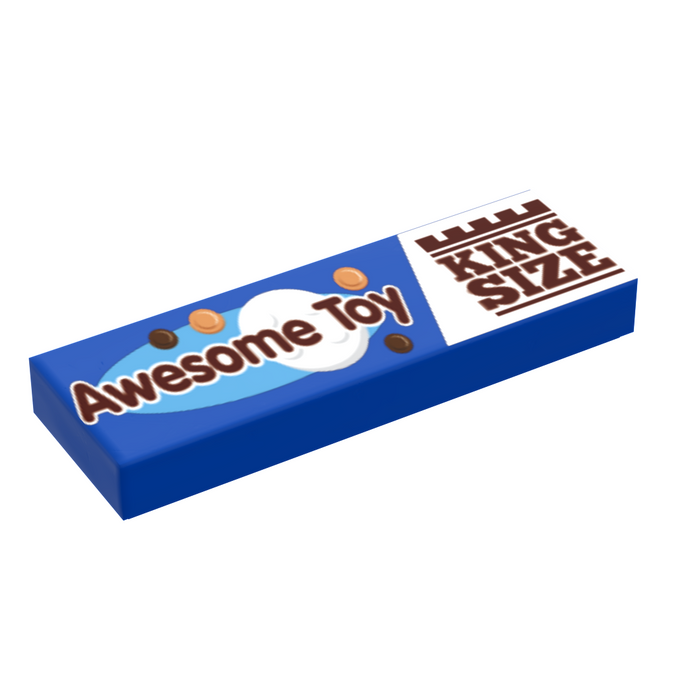 King Size Awesome Toy - B3 Customs® Printed 1x3 Tile by B3 Customs