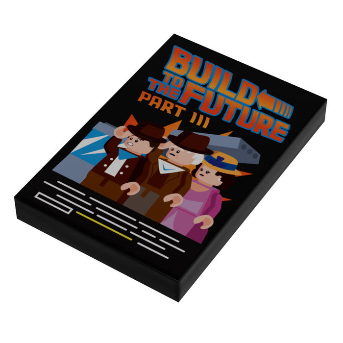 Build to the Future Part III Movie Cover (2x3 Tile) - B3 Customs by B3 Customs