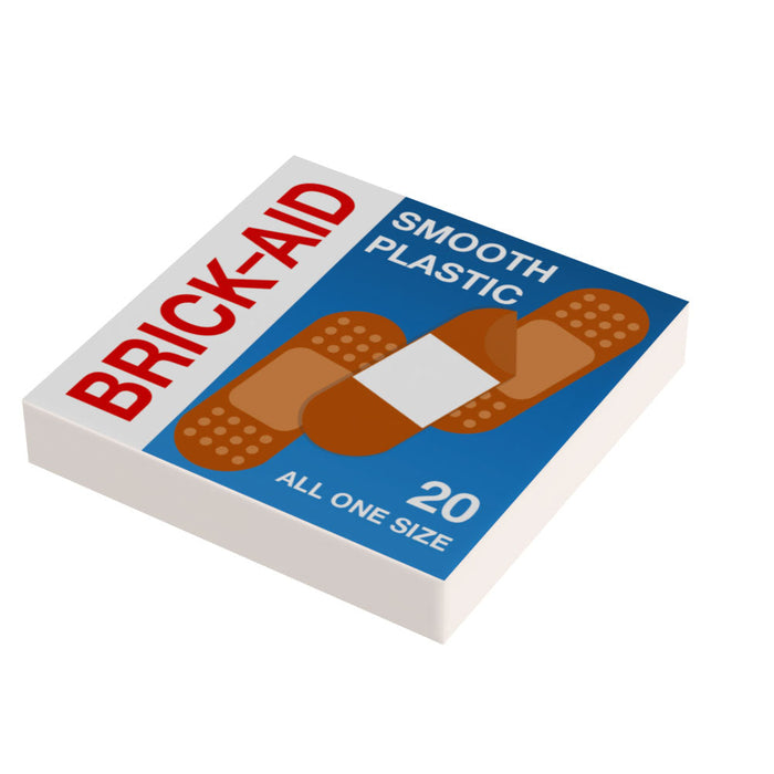 Brick-Aid, First Aid (2x2 Tile) made using LEGO parts - B3 Customs by B3 Customs